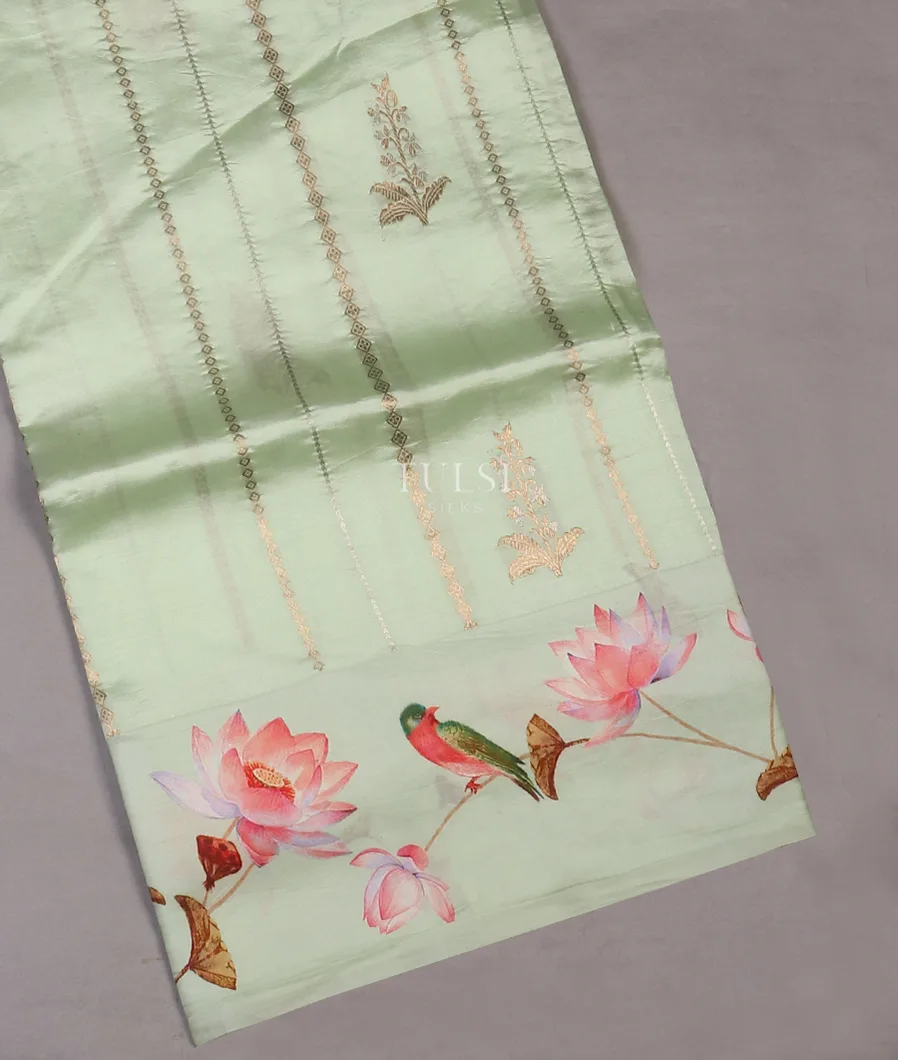 Green Banaras Silk Saree T602629-image