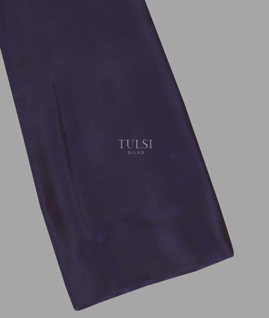 Midnight Blue Satin Crepe Silk Saree T604169-image