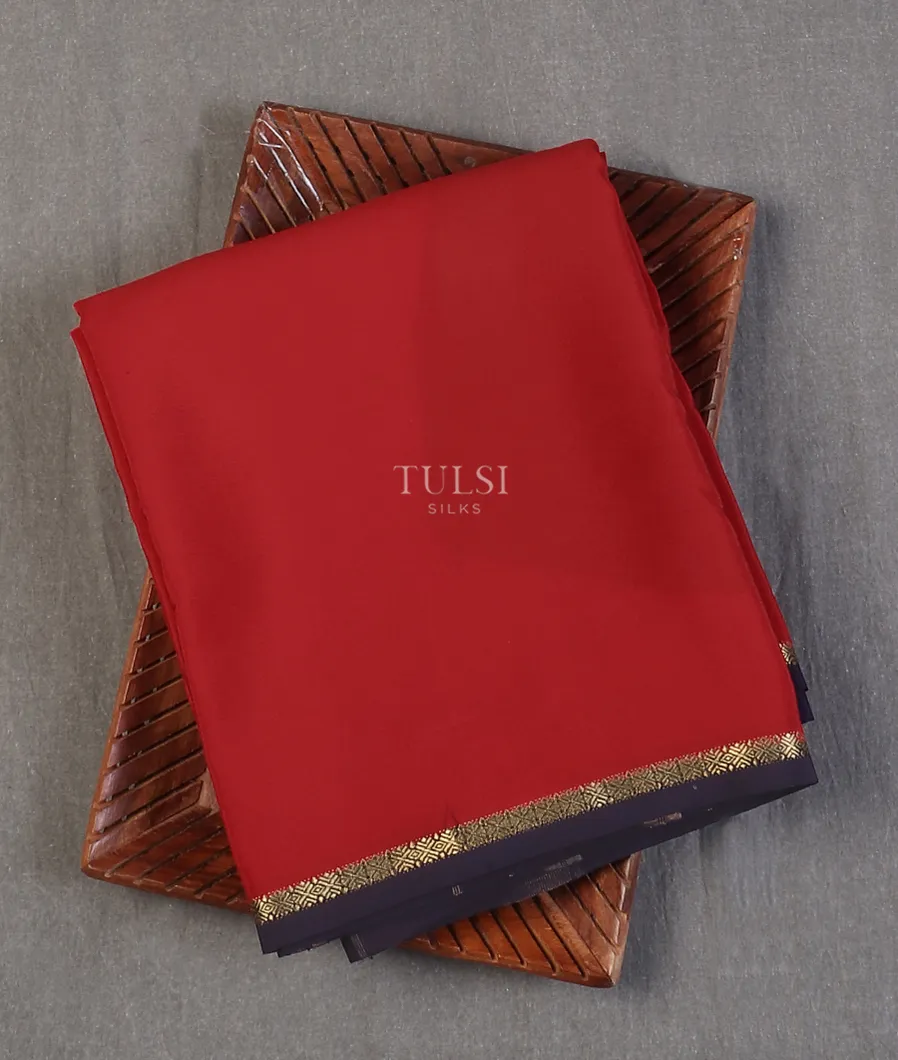 Red Mysore Silk Saree T603830-image