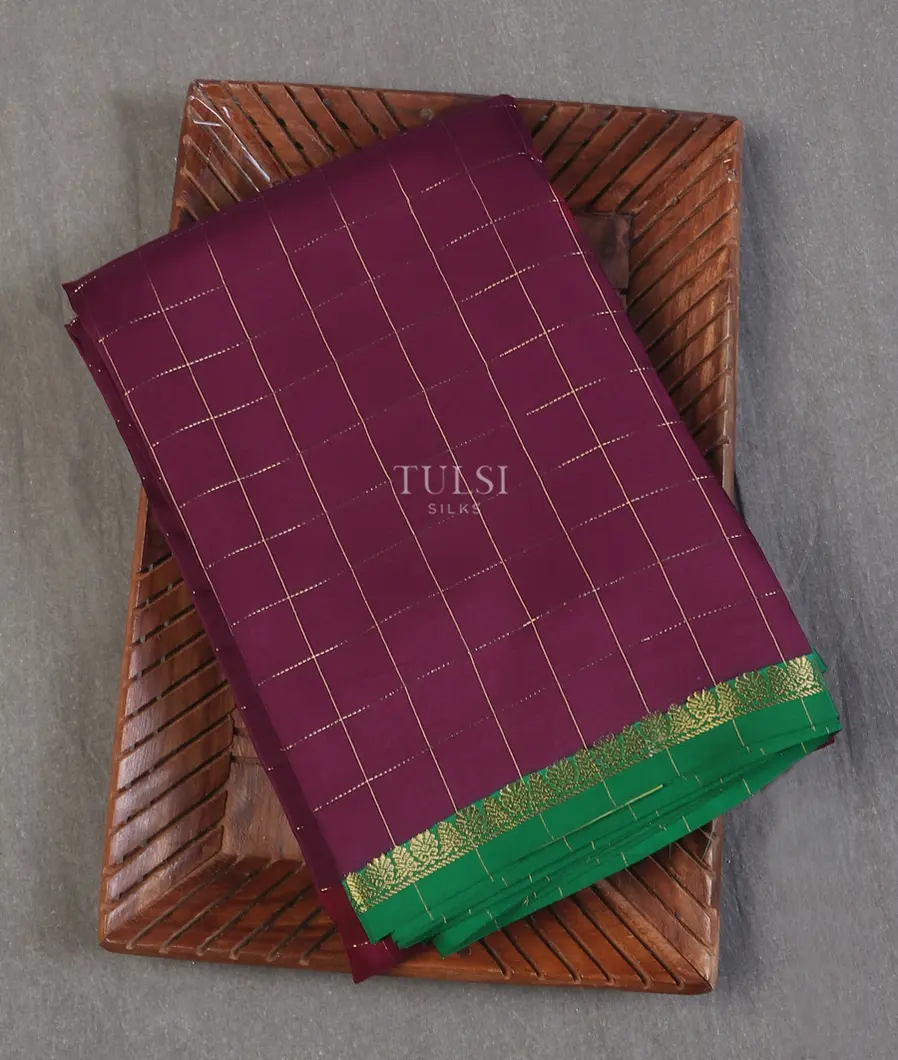 Purple Mysore Silk Saree T603816-image