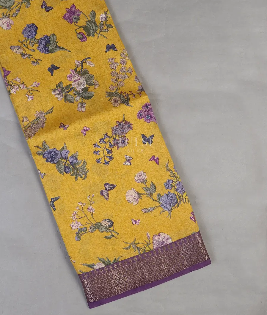 Yellow Chaniya Silk Saree T605820-image