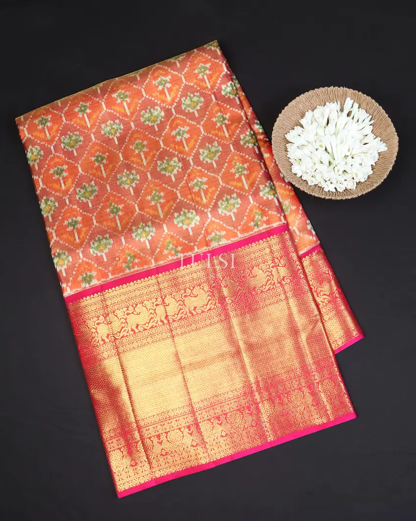 Multicolour Tissue Kanjivaram Silk Saree T579694-image