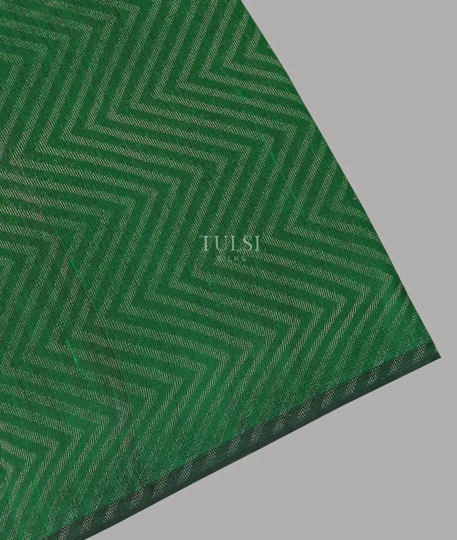 Green Woven Raw Silk Saree T606740-image