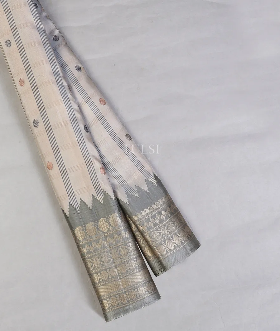 Light Grey Gadwal Silk Saree T606285-image