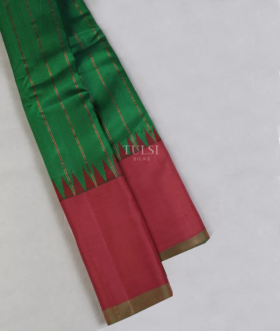 Green Gadwal Silk Saree T577293-image