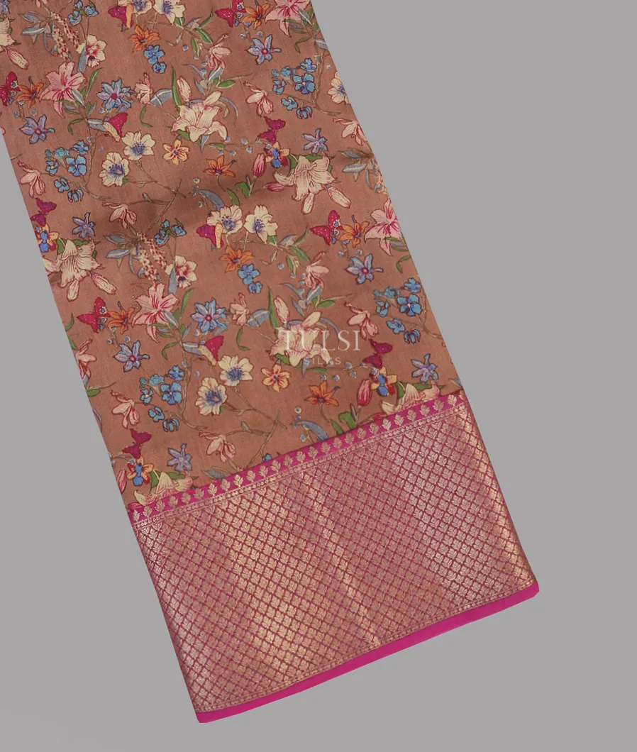 Brown Chaniya Silk Saree T605799-image