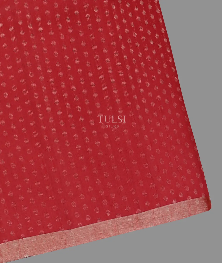 Red Woven Raw Silk Saree T606774-image