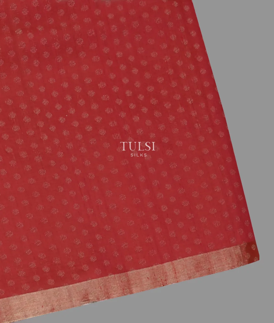 Red Woven Raw Silk Saree T606773-image