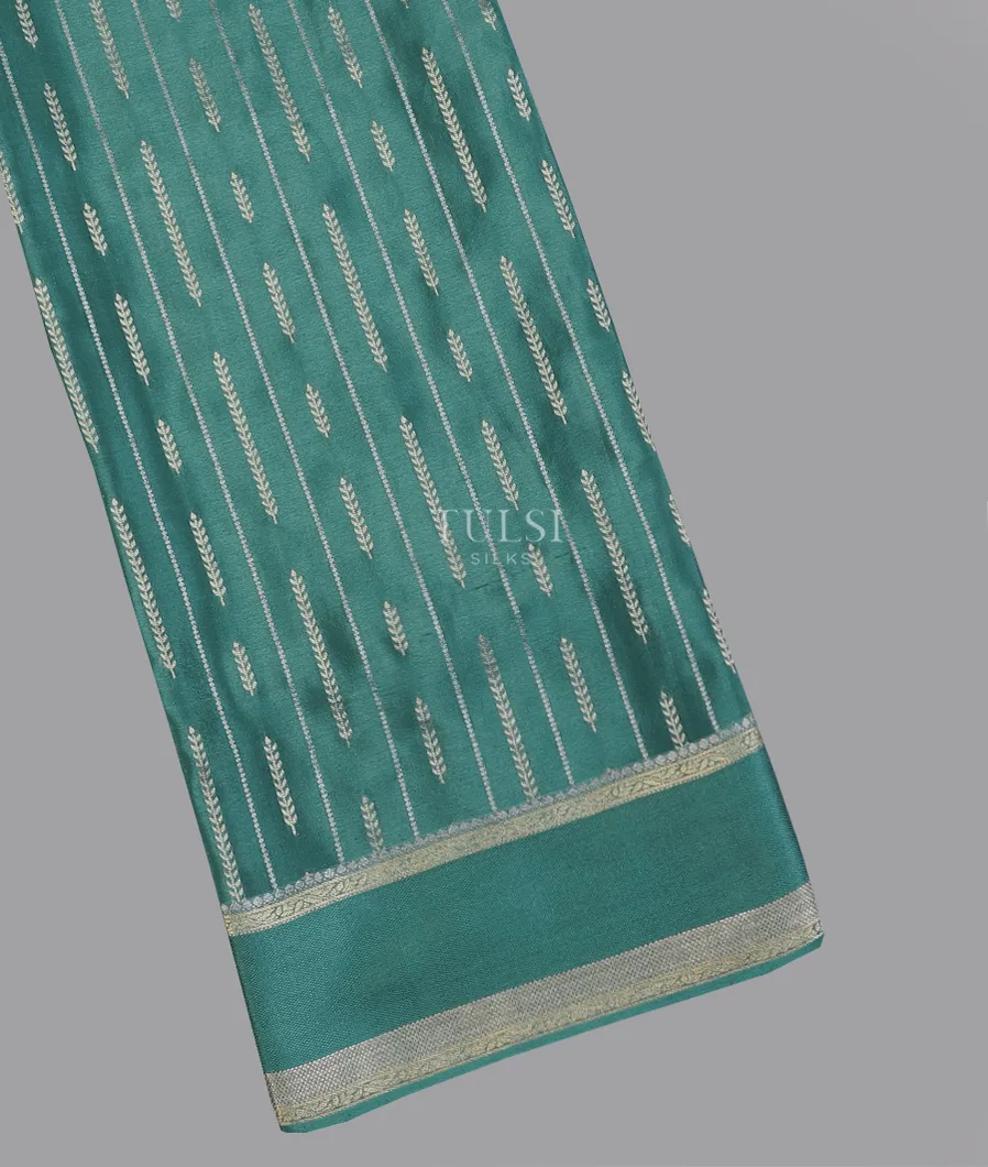 Steel Blue Mysore Crepe Silk Saree T600591-image