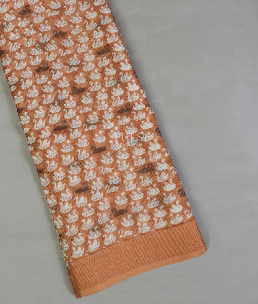 Brown Kota Cotton Saree T609101-image