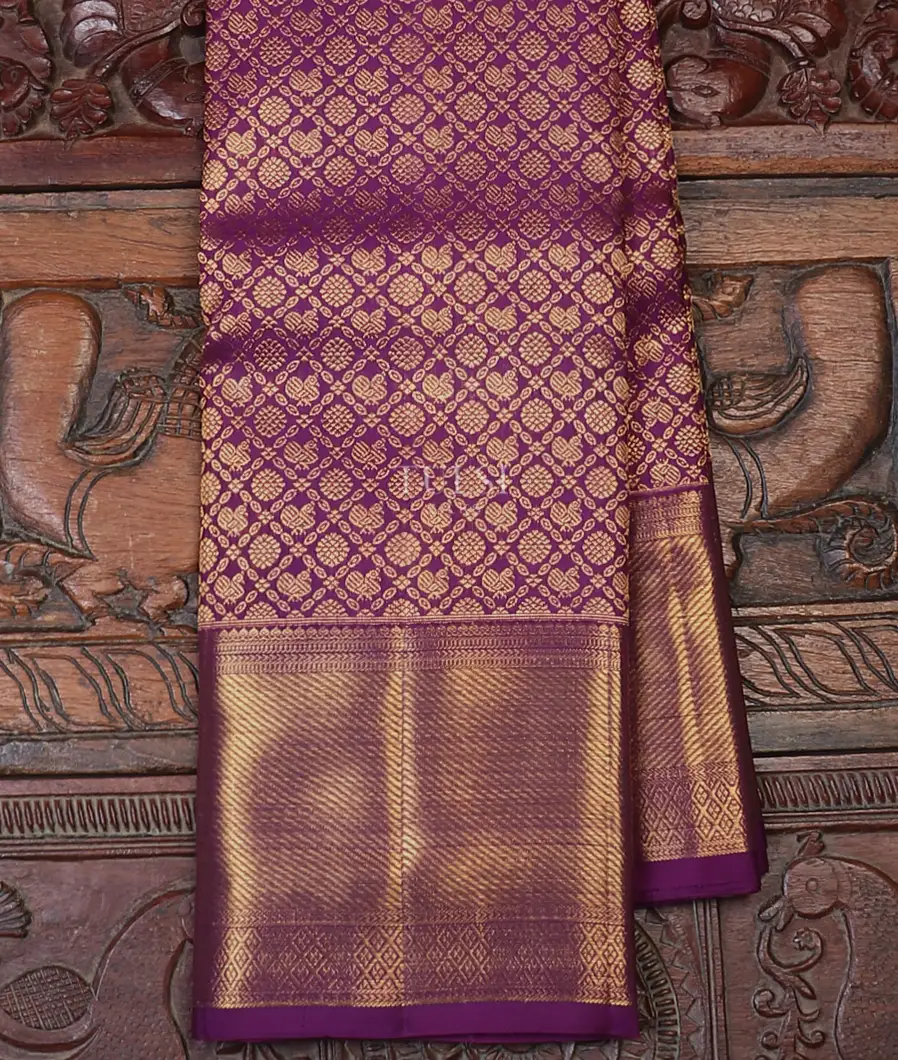 Purple Kanjivaram Silk Saree T589326-image