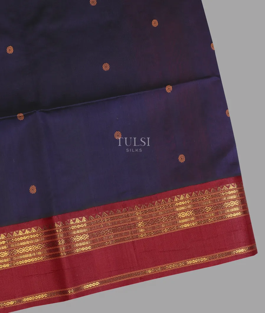 Blue Silk Cotton Saree T541719-image