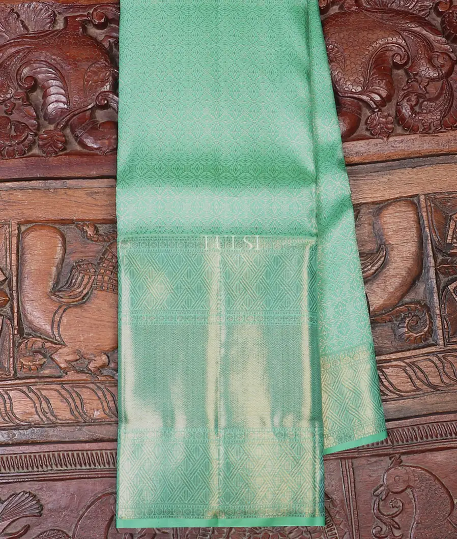 Greenish Blue Kanjivaram Silk Saree T607681-image