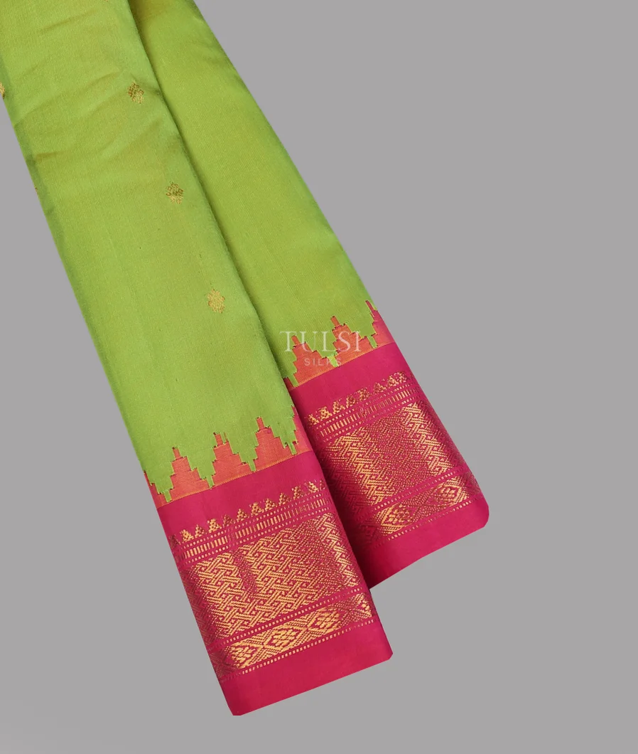 Green Gadwal Silk Saree T546078-1-image