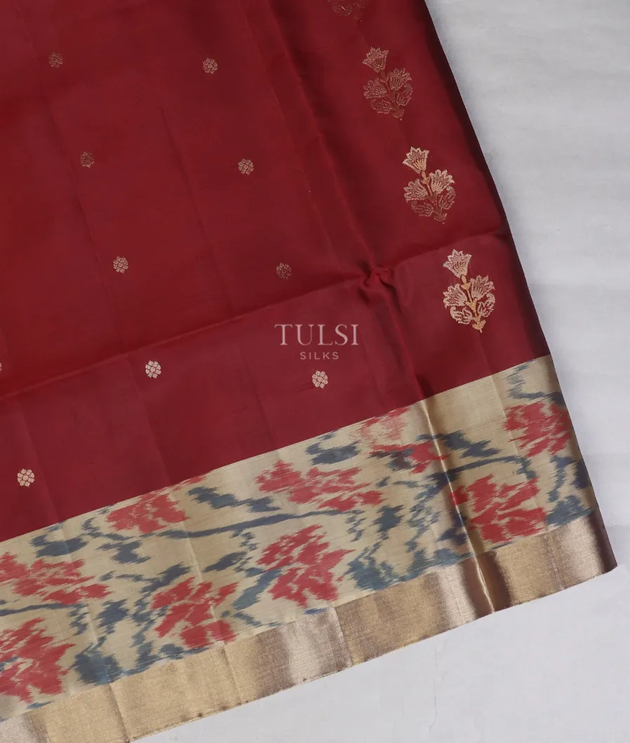 Maroon Soft Silk Saree T602961-image
