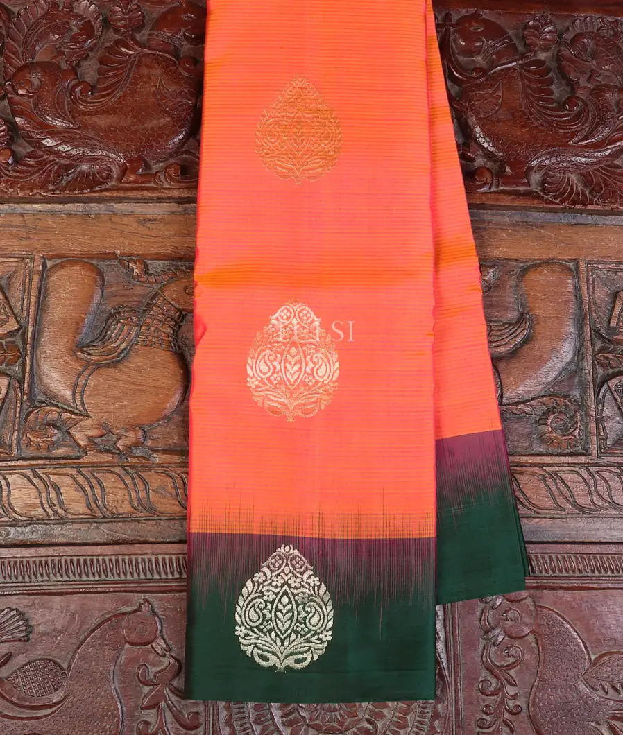 Orange Soft Silk Saree T605330-image