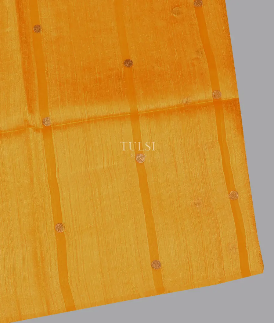 Yellow Handwoven Tussar Saree T608794-image