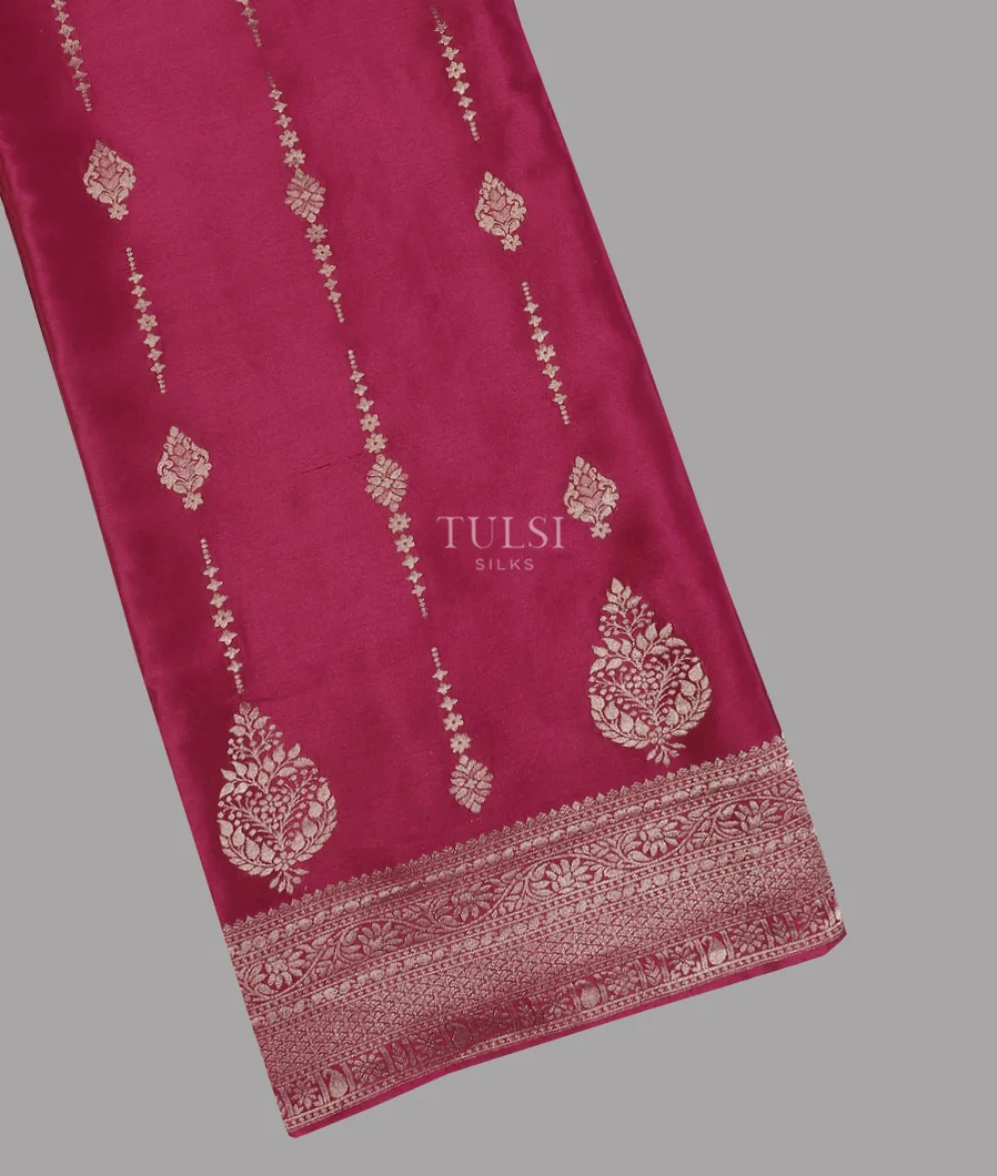 Deep Pink Mysore Crepe Silk Saree T605243-image