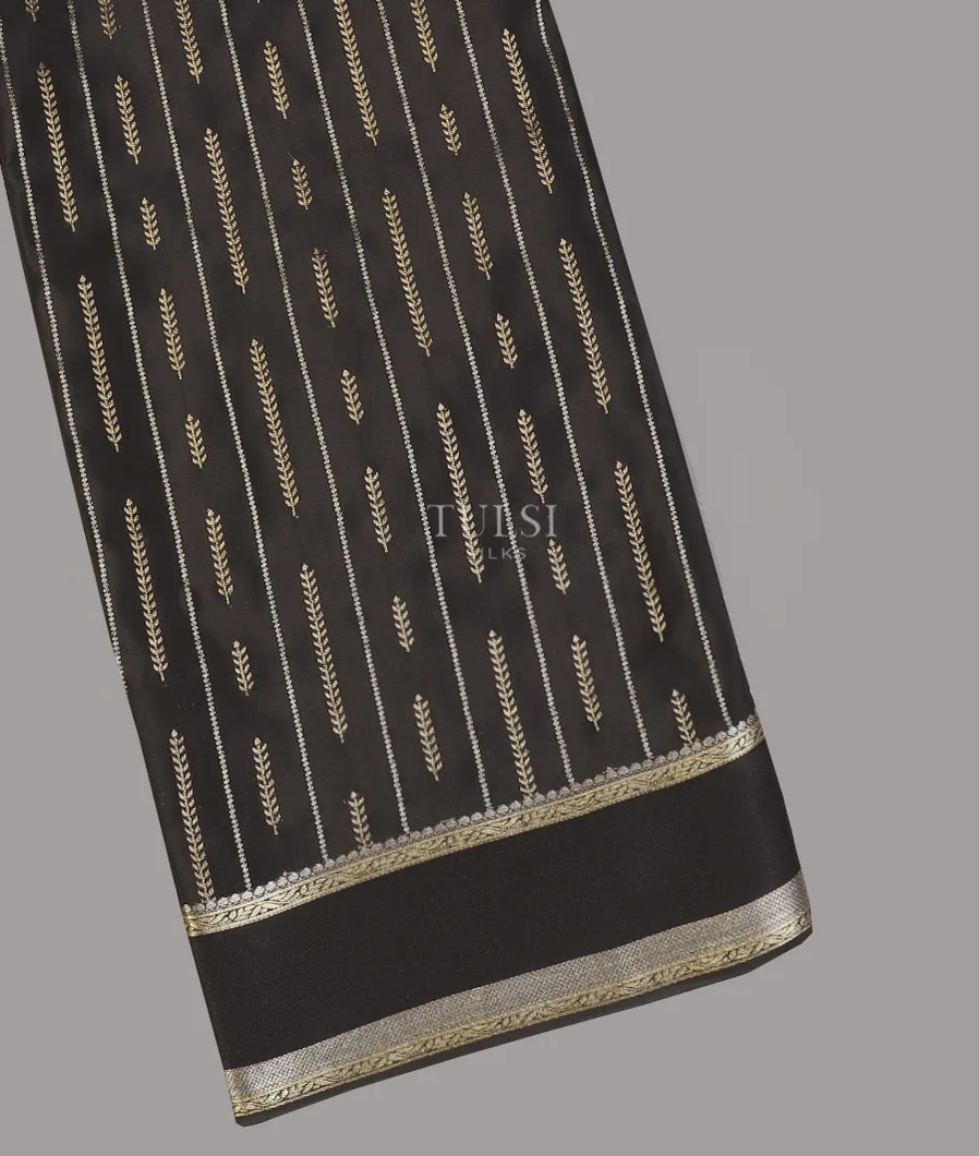 Black Mysore Crepe Silk Saree T600597-image
