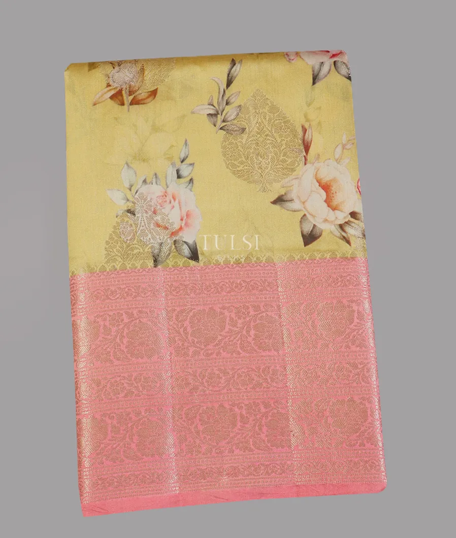 Yellow Chaniya Silk Saree T610771-image