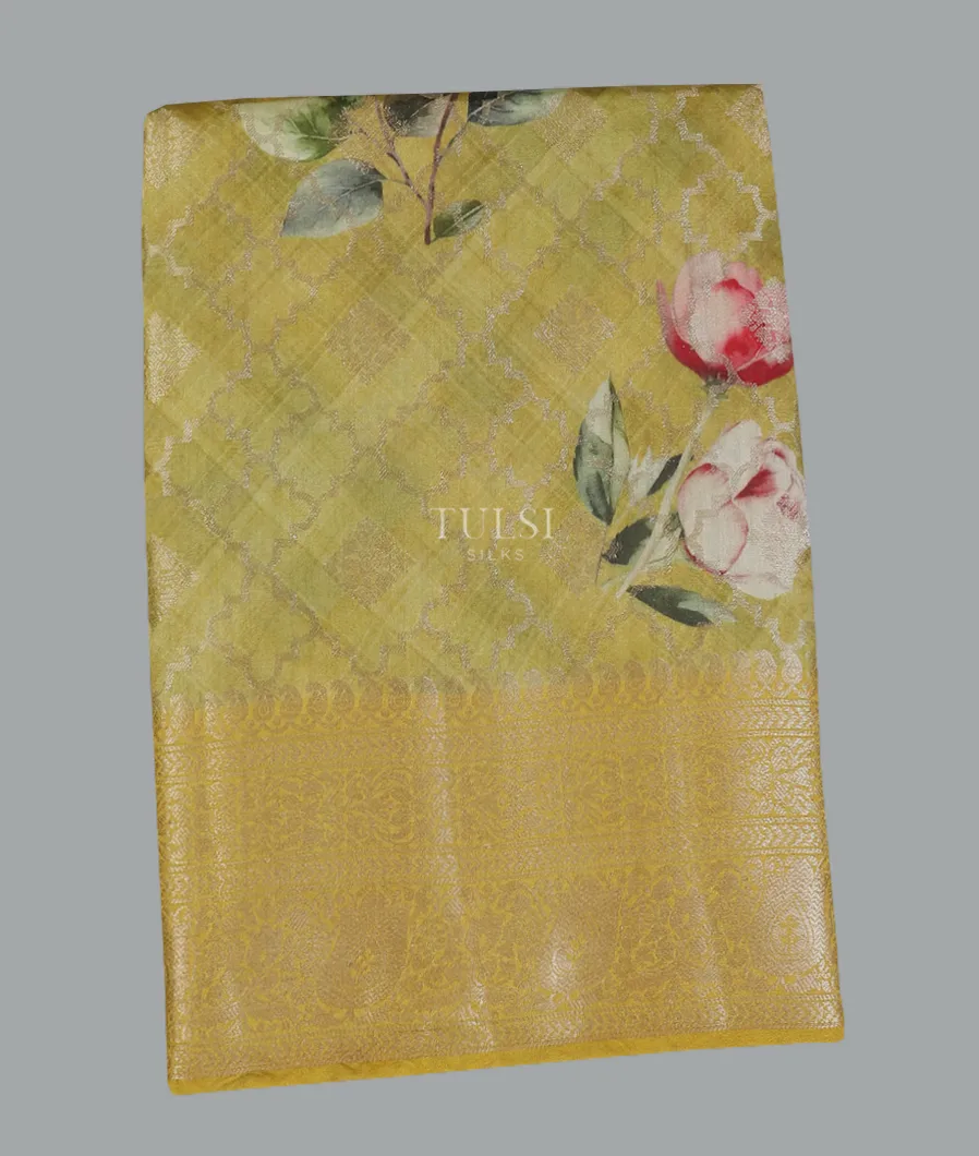 Green Chaniya Silk Saree T610813-image