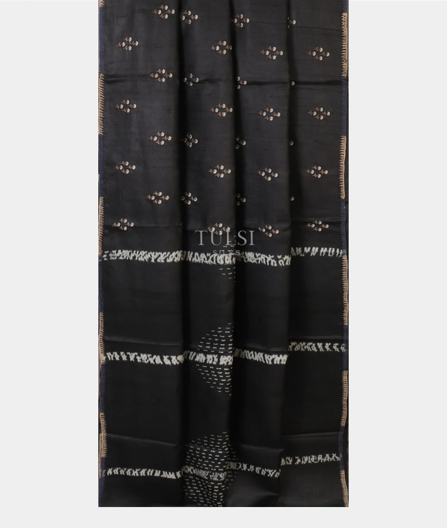 black-tussar-embroidery-saree-t606301-t606301-b