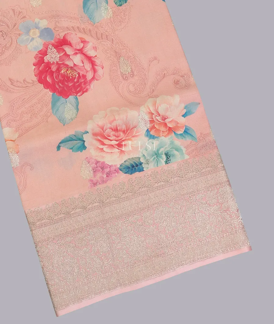 Pink Banaras Kathan Silk Saree T572925-image