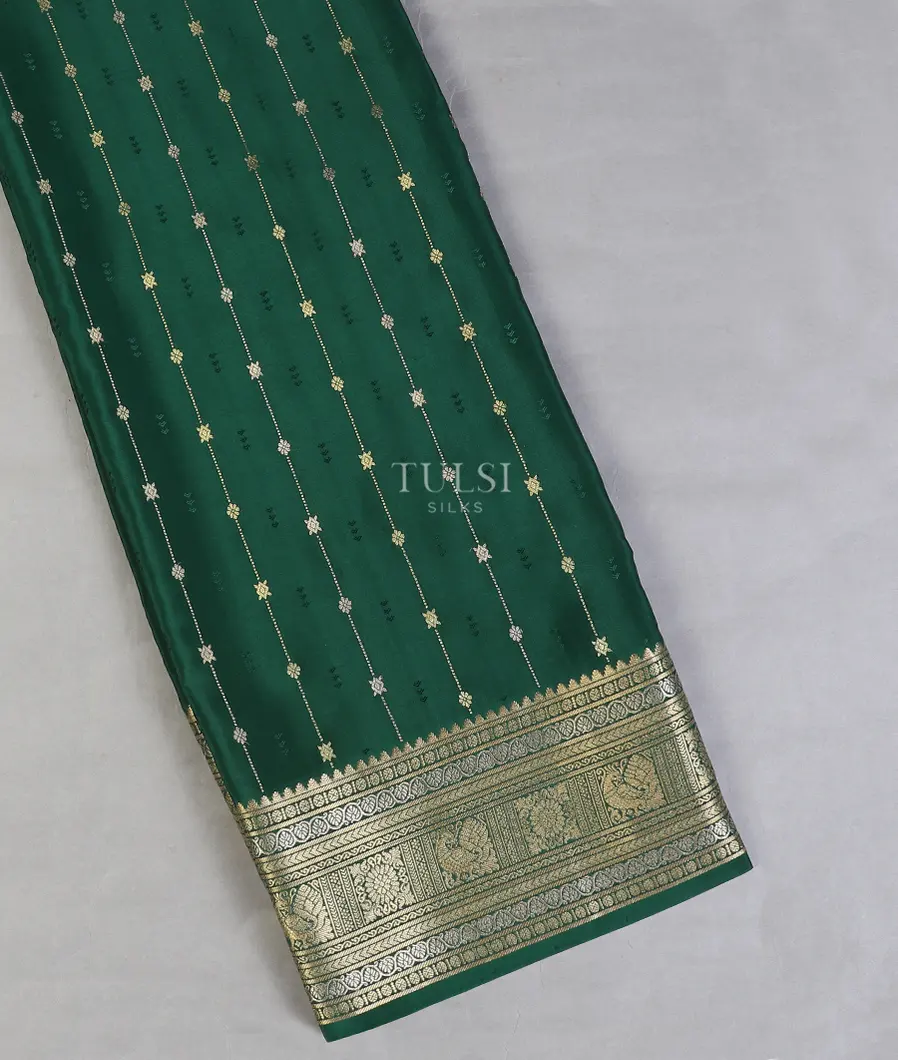 Green Mysore Crepe Silk Saree T605228-image