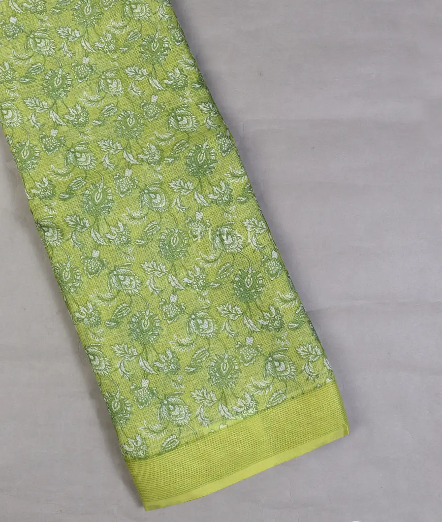 Green Kota Cotton Saree T609029-image