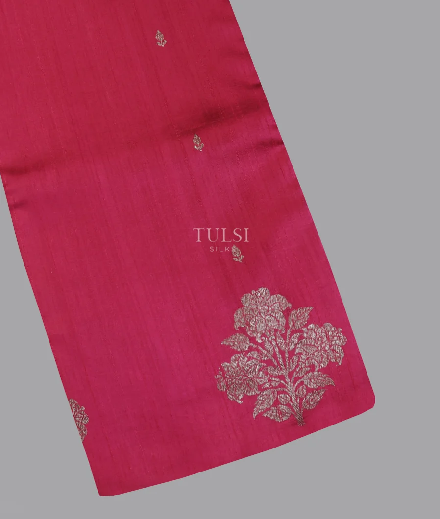 Magenta Banaras Tussar Saree T610570-image