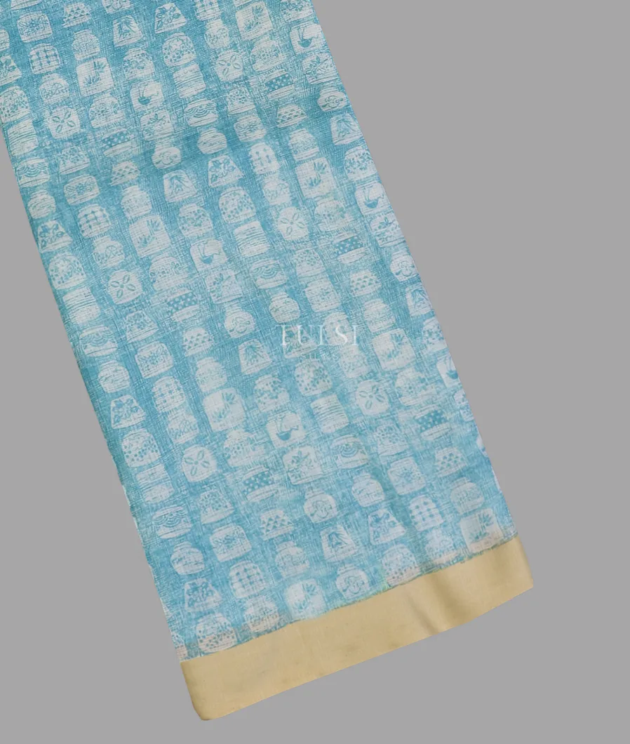 Blue Kota Cotton Saree T609132-image