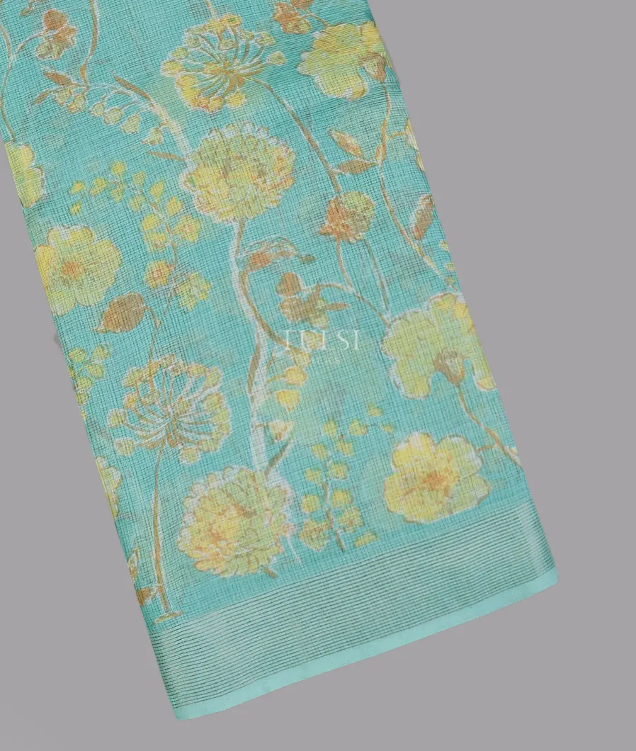 Blue Kota Cotton Saree T609091-image