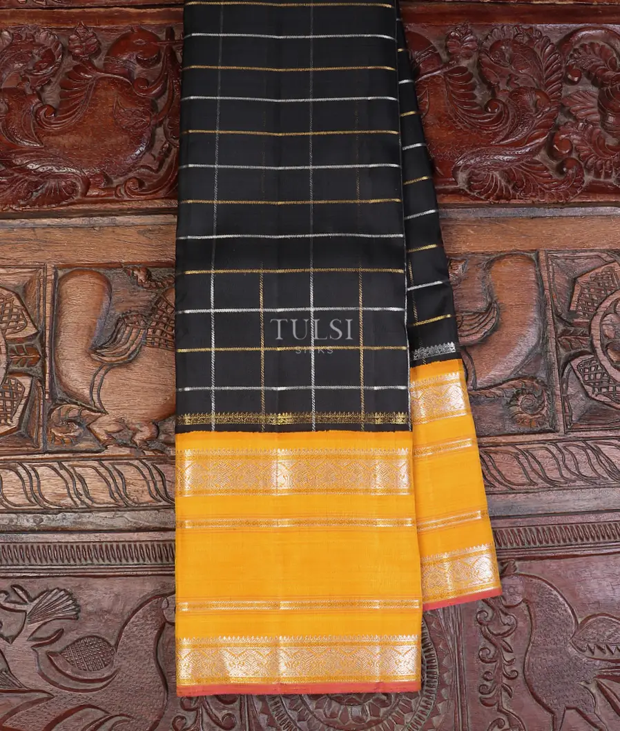 Black Kanjivaram Silk Saree T603804-image