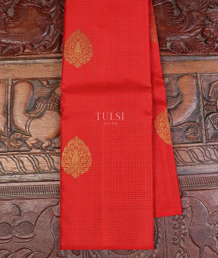 Red Kanjivaram Silk Saree T608052-image