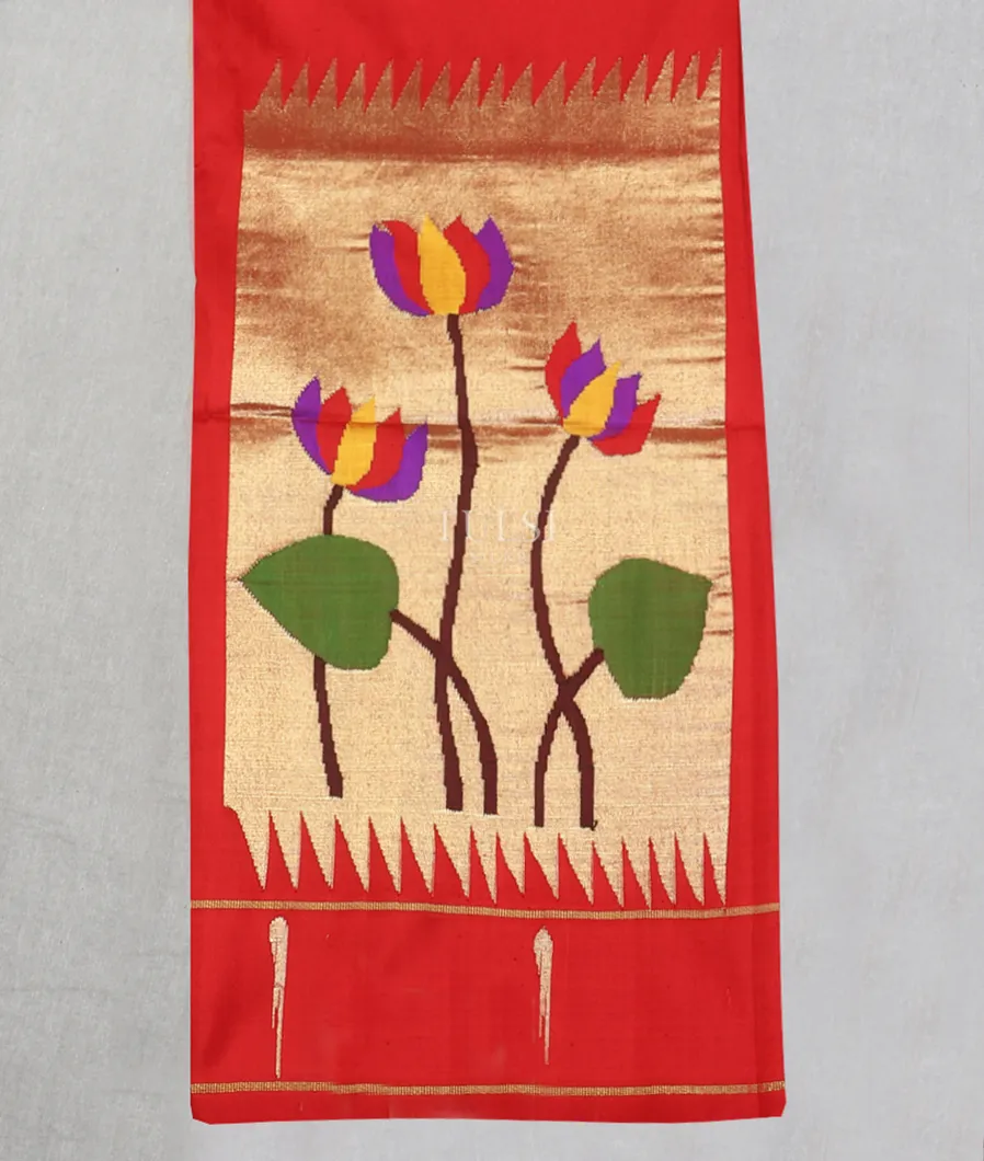 Red Paithani Silk Blouse T611976-image