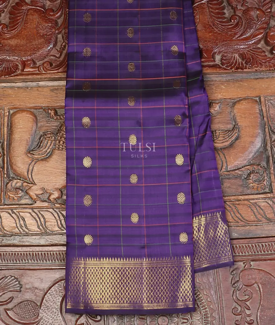 Purple Kanjivaram Silk Saree T612036-image