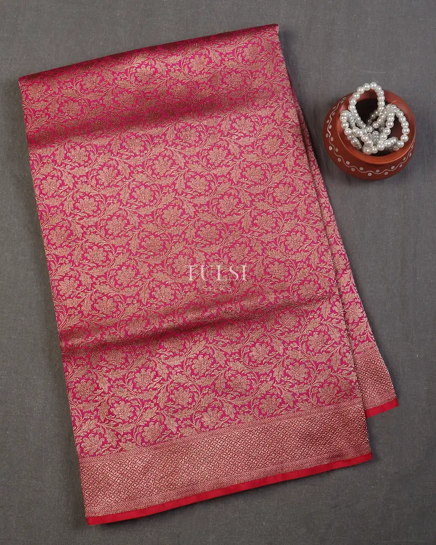Pink Banaras Silk Saree T594170-image