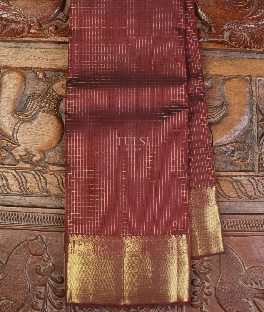 Maroon Kanjivaram Silk Saree T613658-image
