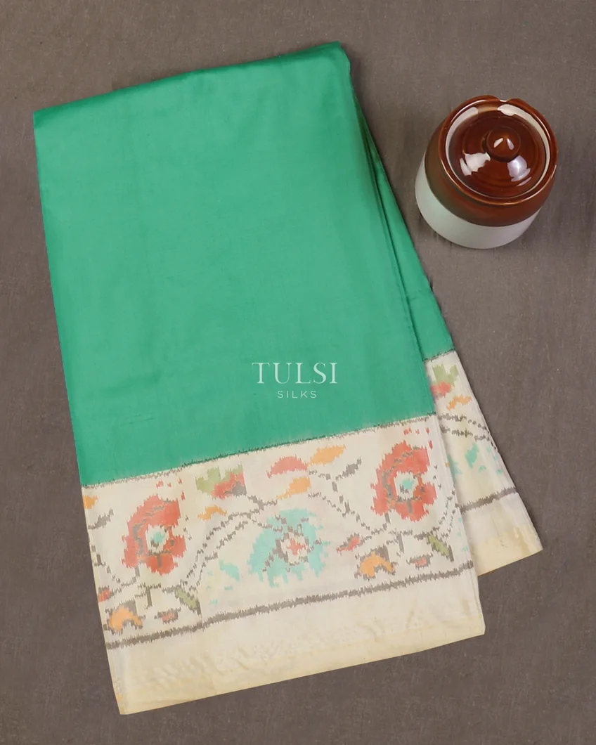 Greenish Blue Patola Silk Saree T571577-image
