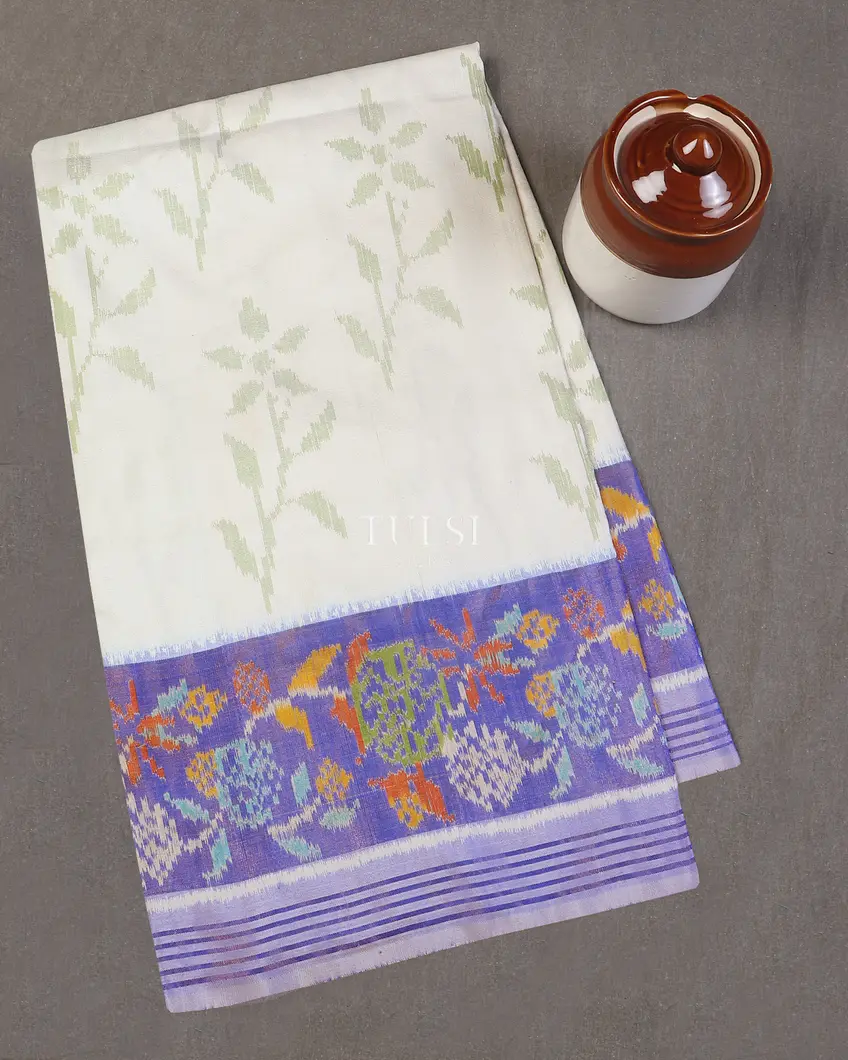 Off - White Patola Silk Saree T571568-image