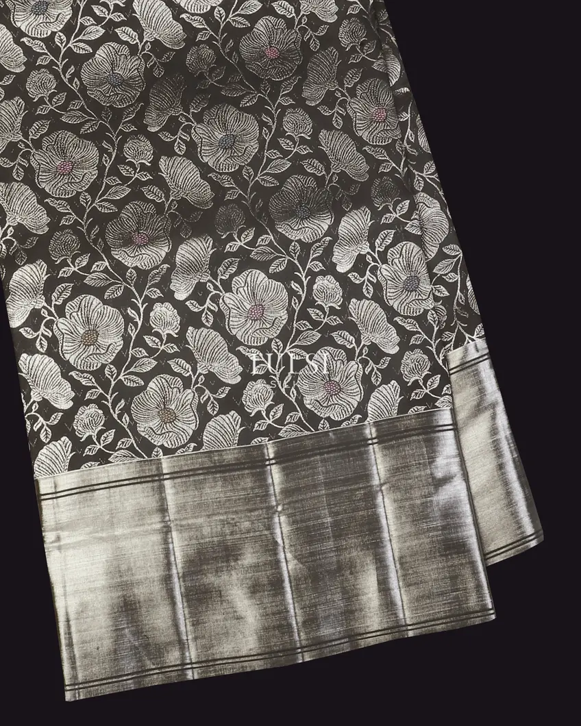 Black Kanjivaram Silk Saree T611575-image