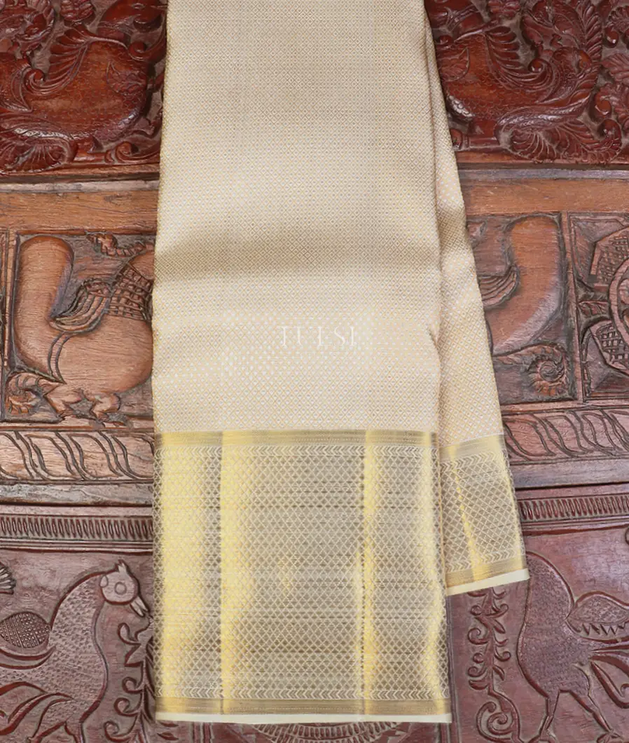 Off - White Kanjivaram Silk Saree T599895-image