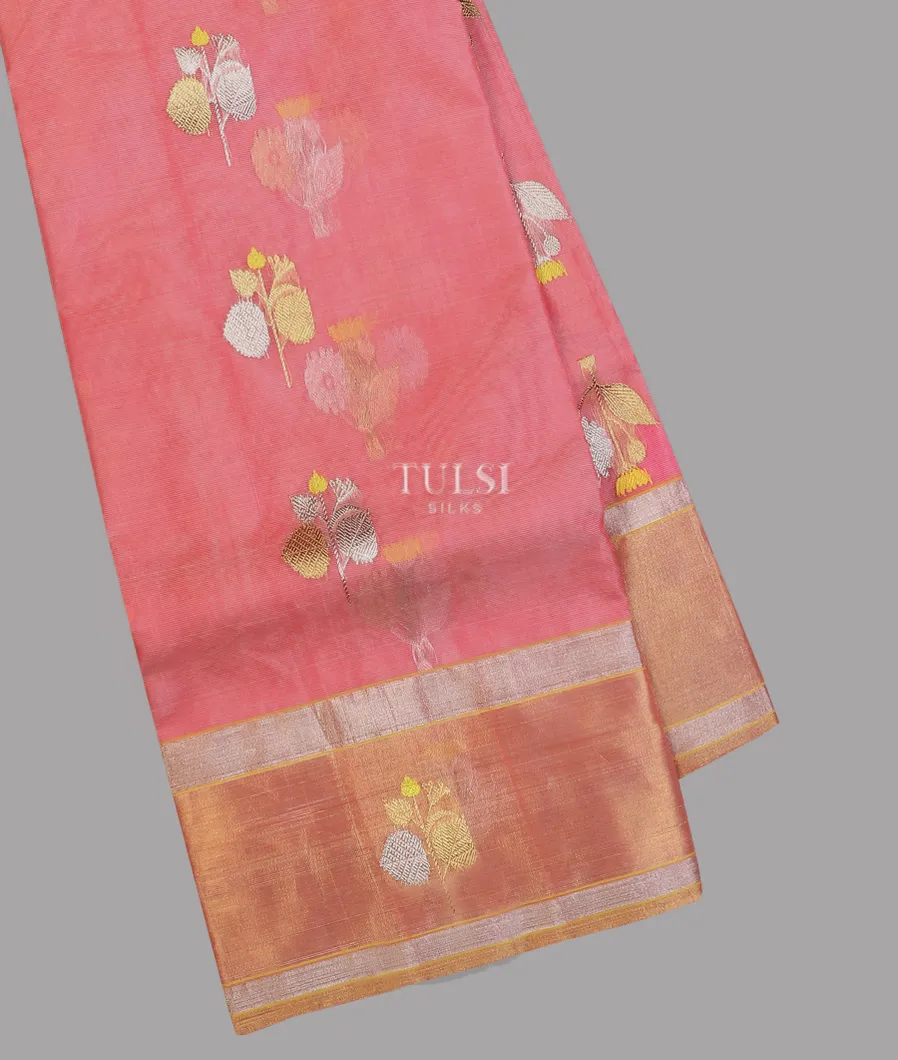 Pink Chanderi Silk Saree T585012-image