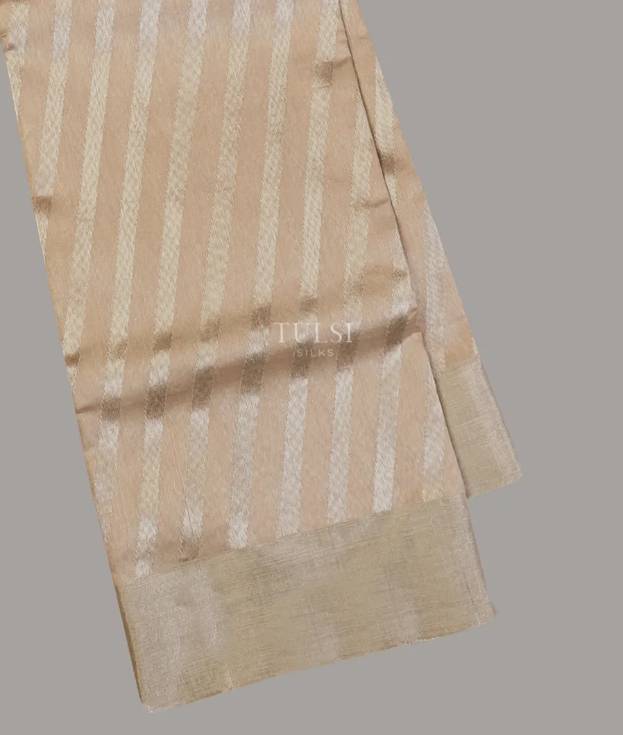 Beige Chanderi Silk Saree T599607-image