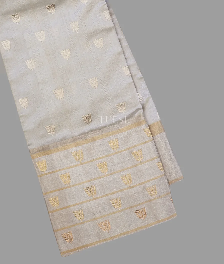 Silver Grey Chanderi Silk Saree T585009-image