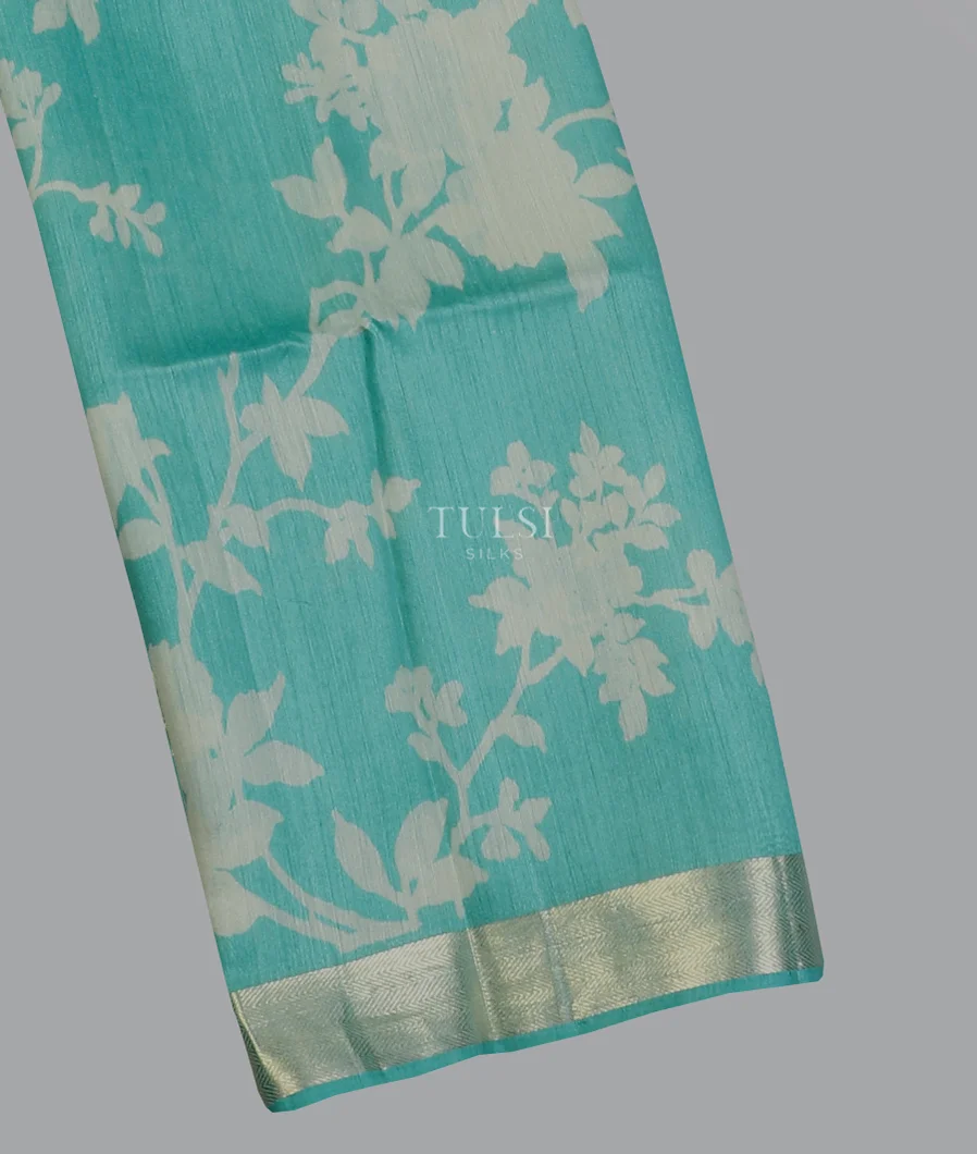 Blue Soft Tussar Printed Saree T615288-image
