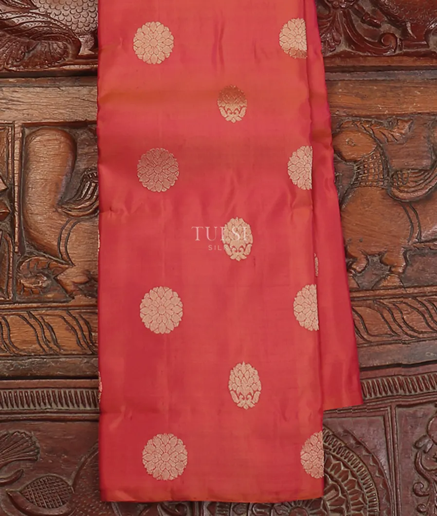 Pinkish Orange Kanjivaram Silk Saree T615038-image