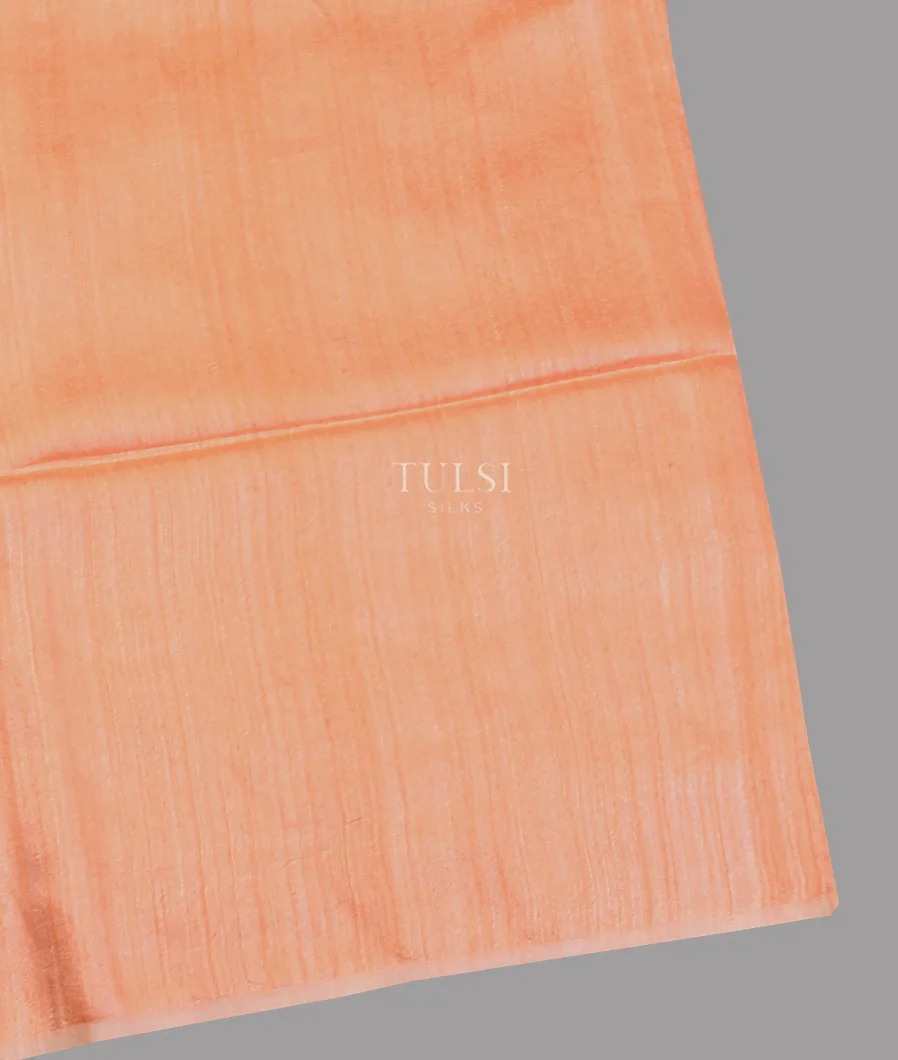 Peach Handwoven Tussar Saree T430030-image
