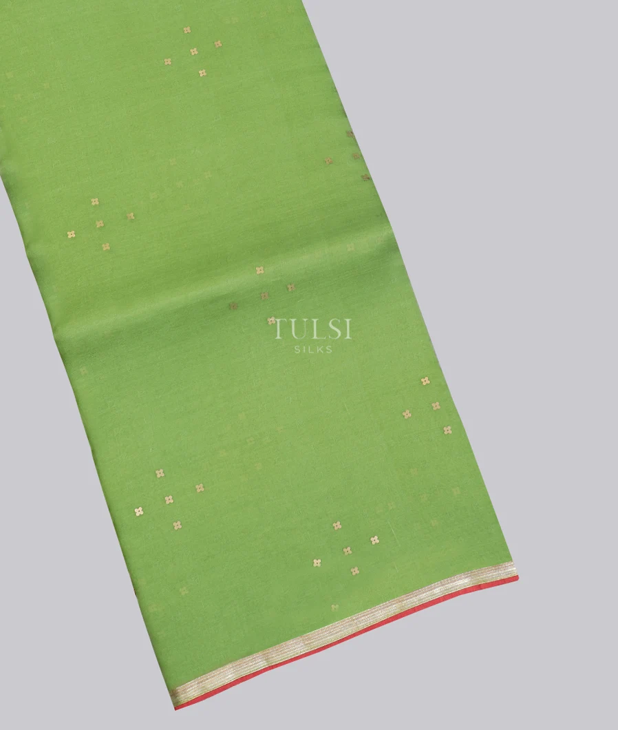 Green Woven Organza Saree T583902-1-image
