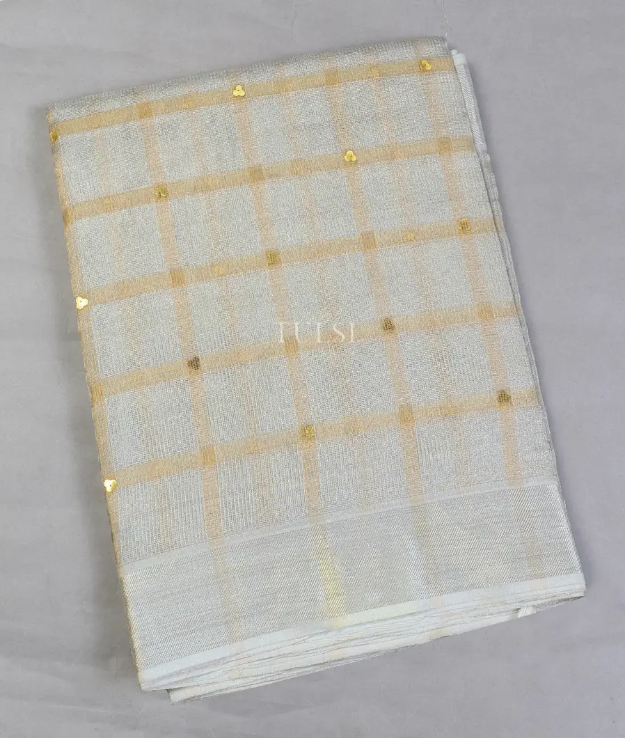 Silver Tissue Kota Saree T341297-1-image